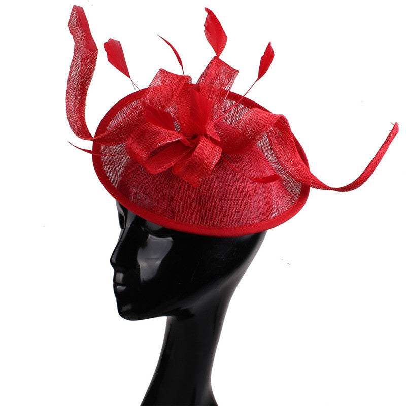 Chapeau Harp - Hairpin headband dual-purpose (diameter 25cm) / red