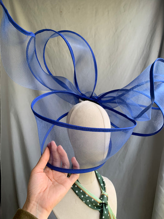 Exaggerated Retro hat - Royal blue