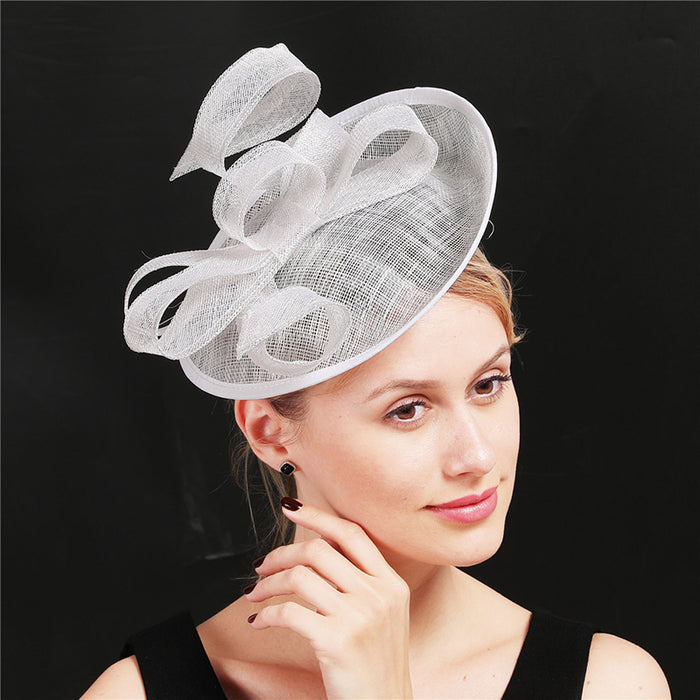 Chapeau Harp - Hairpin headband dual-purpose (diameter 25cm) / white