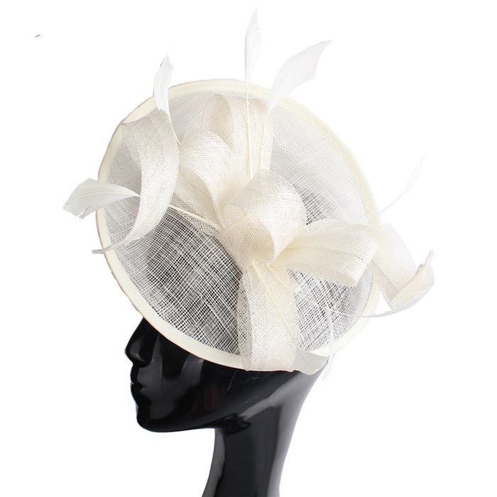 Chapeau Harp - Hairpin headband dual-purpose (diameter 25cm) / creamy-white