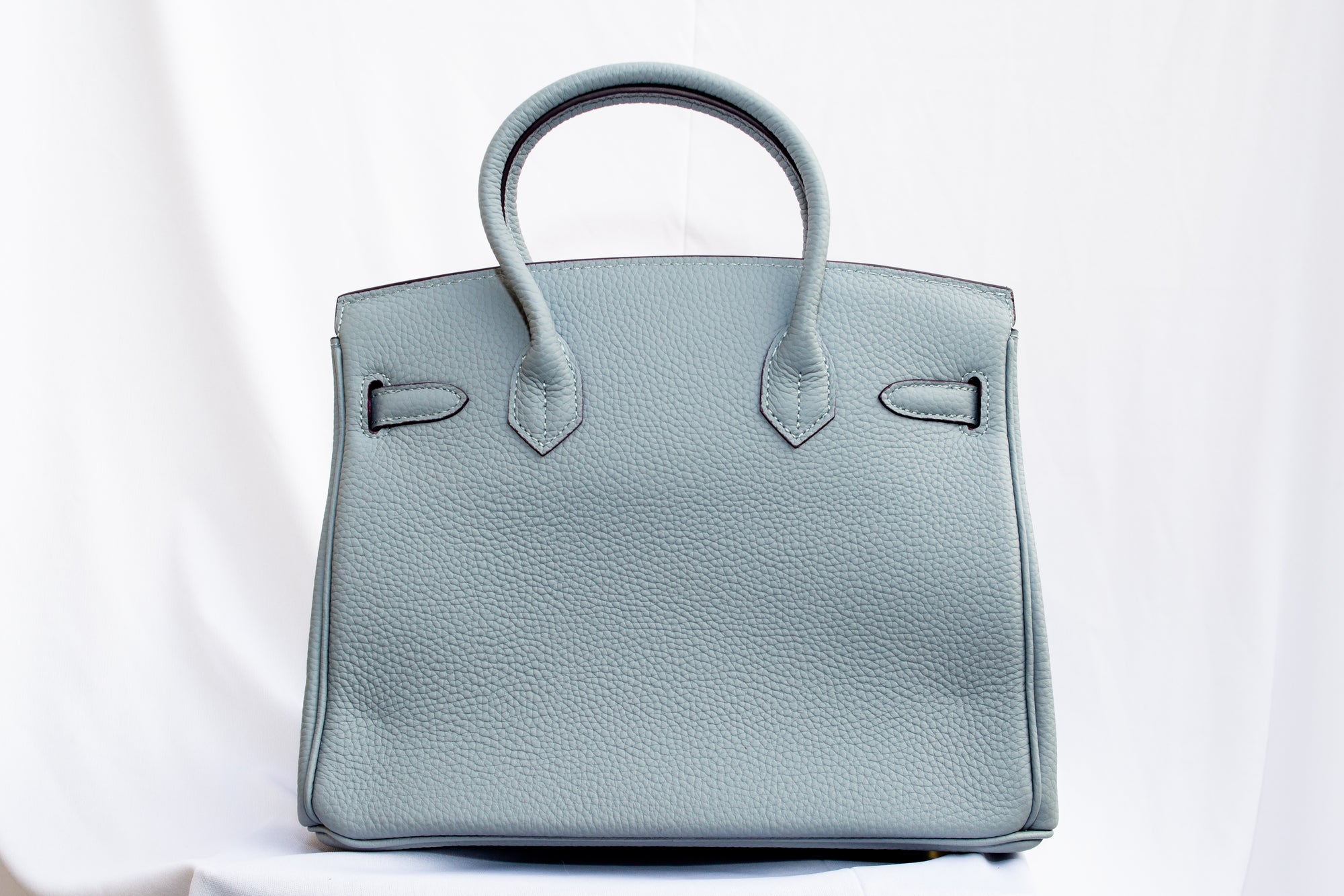 Burkina Leather Bag Togo - LINEN BLUE - Jaclyn Desanges