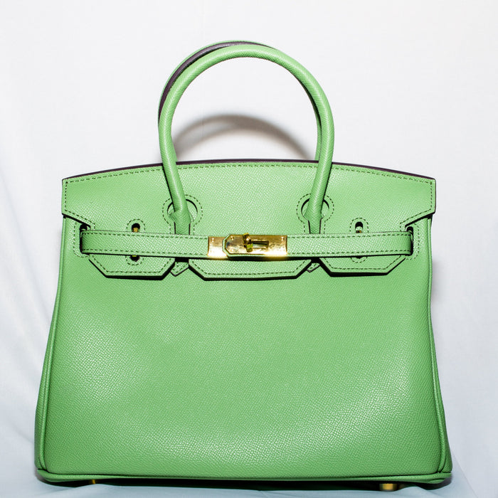 Leather Burkina bag - GREEN AVOCATE