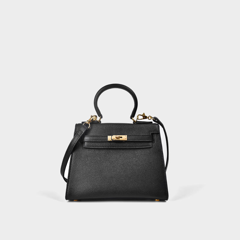 Hermes Kelly bag 25 Sellier Black Epsom leather Gold hardware