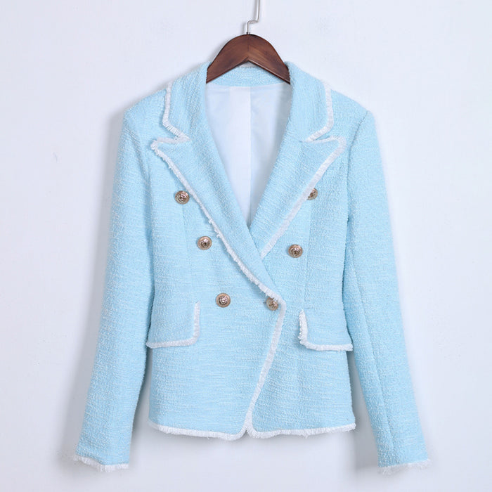 Balmina Tweed Blazer - S / Blue - M / Blue - L / Blue - XL / Blue