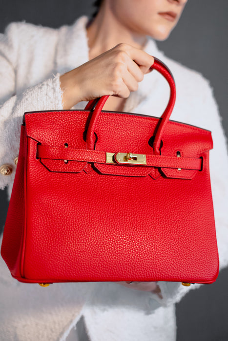 Birkina Handbag Togo Leather - RED