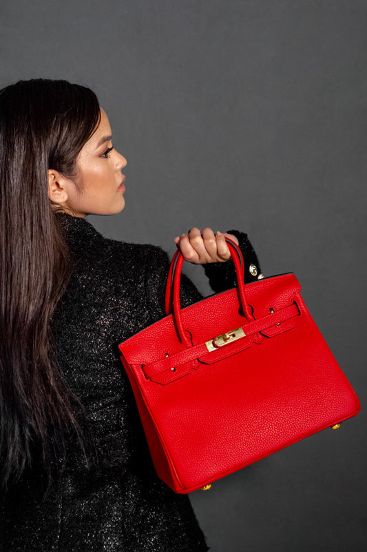 Birkina Handbag Togo Leather - RED