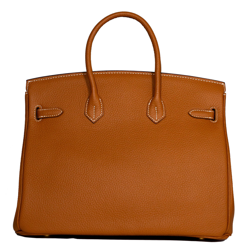 Birkina Handbag Togo Leather - BROWN