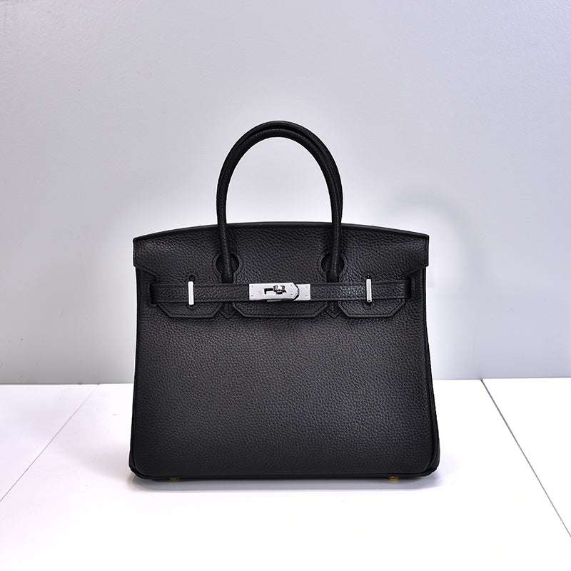 Hermes Birkin bag 25 Black Togo leather Silver hardware