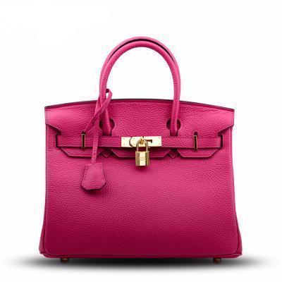 Burkina Leather Bag Togo - Pink Interior - Jaclyn Desanges
