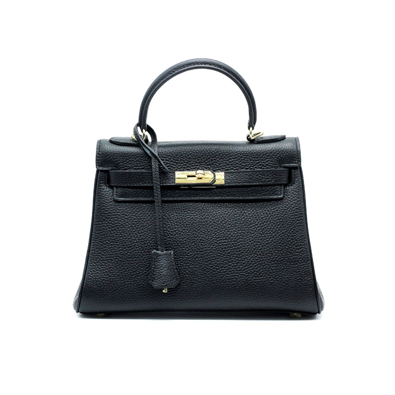 Togo Leather Kelly Bag - Black / 25cm - Black / 28cm