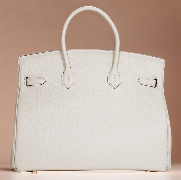 Sac Burkina en Cuir Togo - BLANC