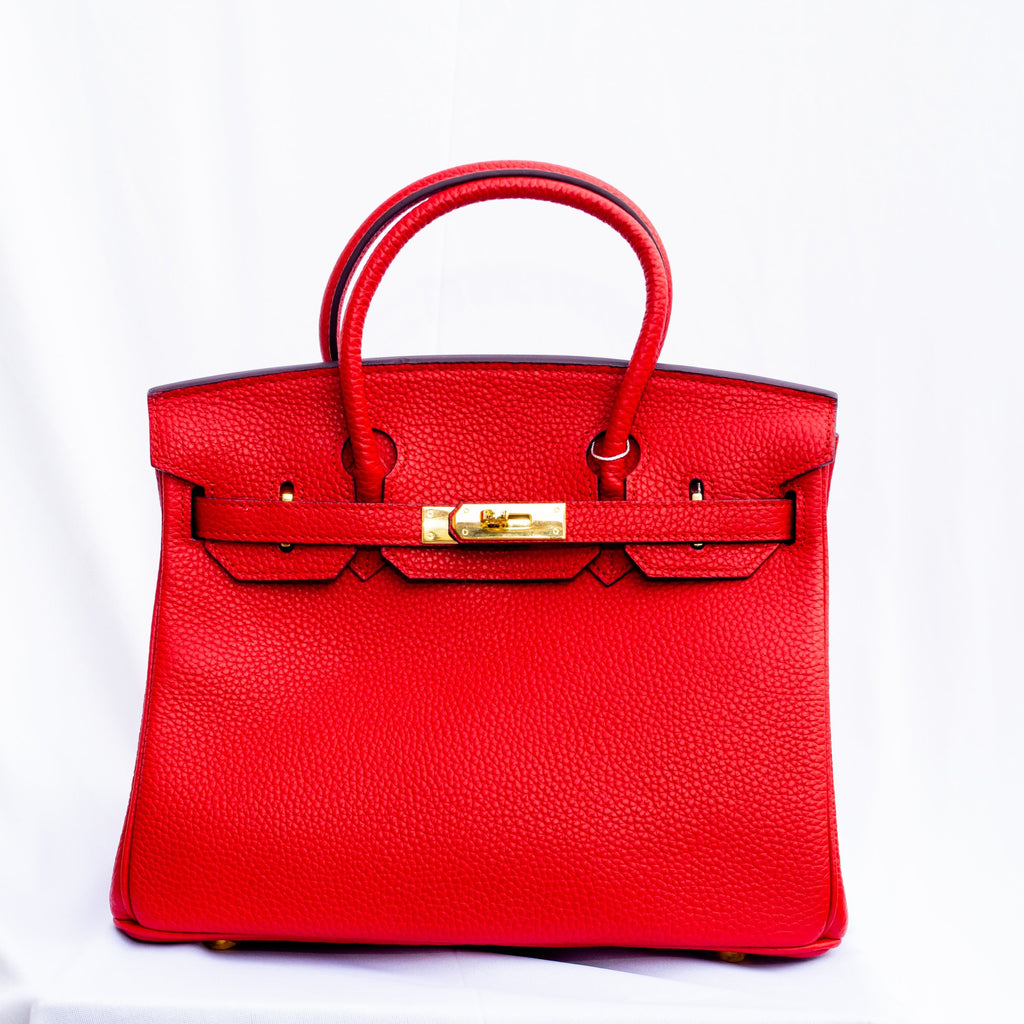 Sac Burkina en Cuir Togo - ROUGE