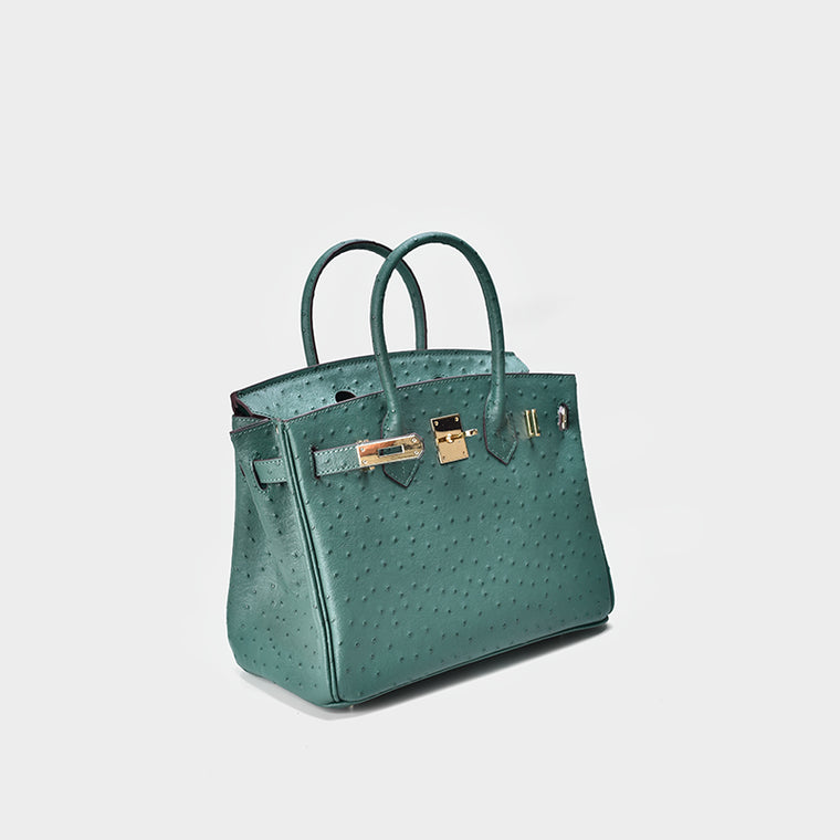 Sac Birkina en Cuir -  Effet Autruche