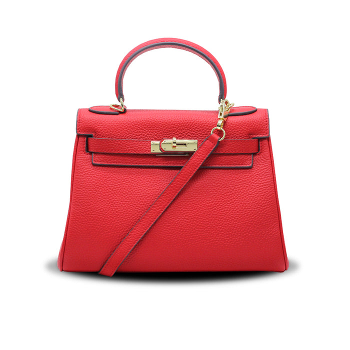 Sac Kelly en Cuir Togo - Rouge / 25cm - Rouge / 28cm